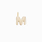 Soft Puffy Initial Letter Charm 14K Solid Gold Collection