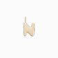 Soft Puffy Initial Letter Charm 14K Solid Gold Collection