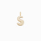 Soft Puffy Initial Letter Charm 14K Solid Gold Collection