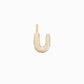 Soft Puffy Initial Letter Charm 14K Solid Gold Collection