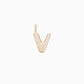 Soft Puffy Initial Letter Charm 14K Solid Gold Collection