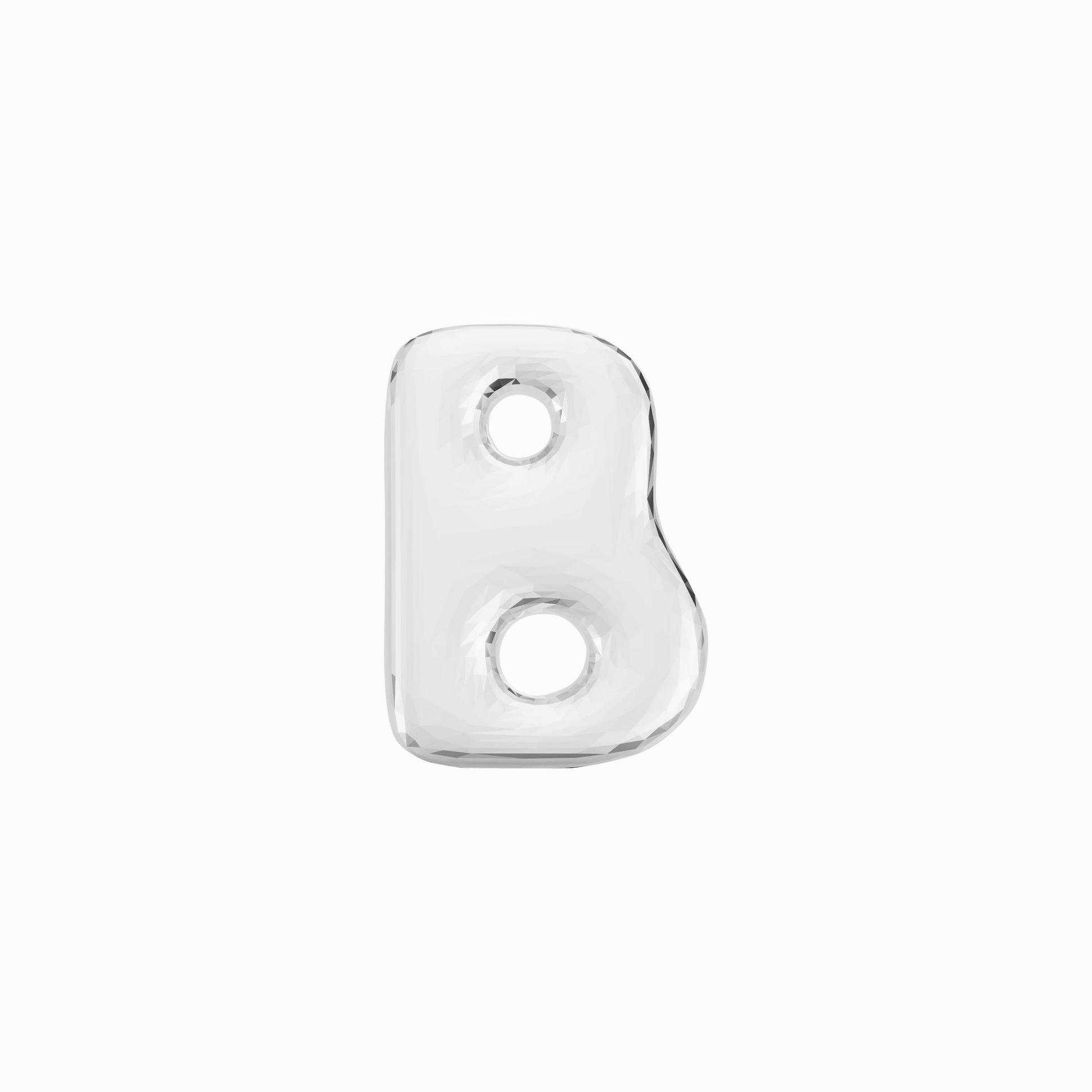 Soft Puffy Bubble Initial Letter Necklace Sterling Silver | BY L’AIMÉ NEW YORK Fine Jewelry NYC