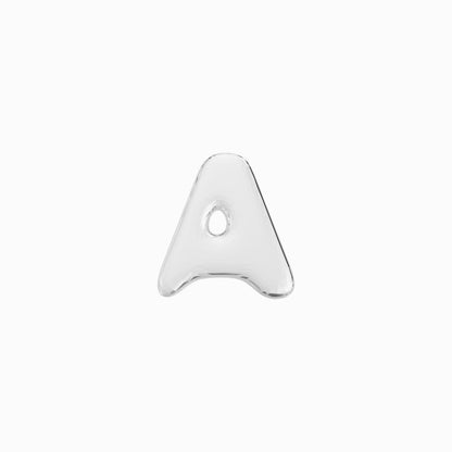Soft Puffy Bubble Initial Letter Necklace Sterling Silver | BY L’AIMÉ NEW YORK Fine Jewelry NYC