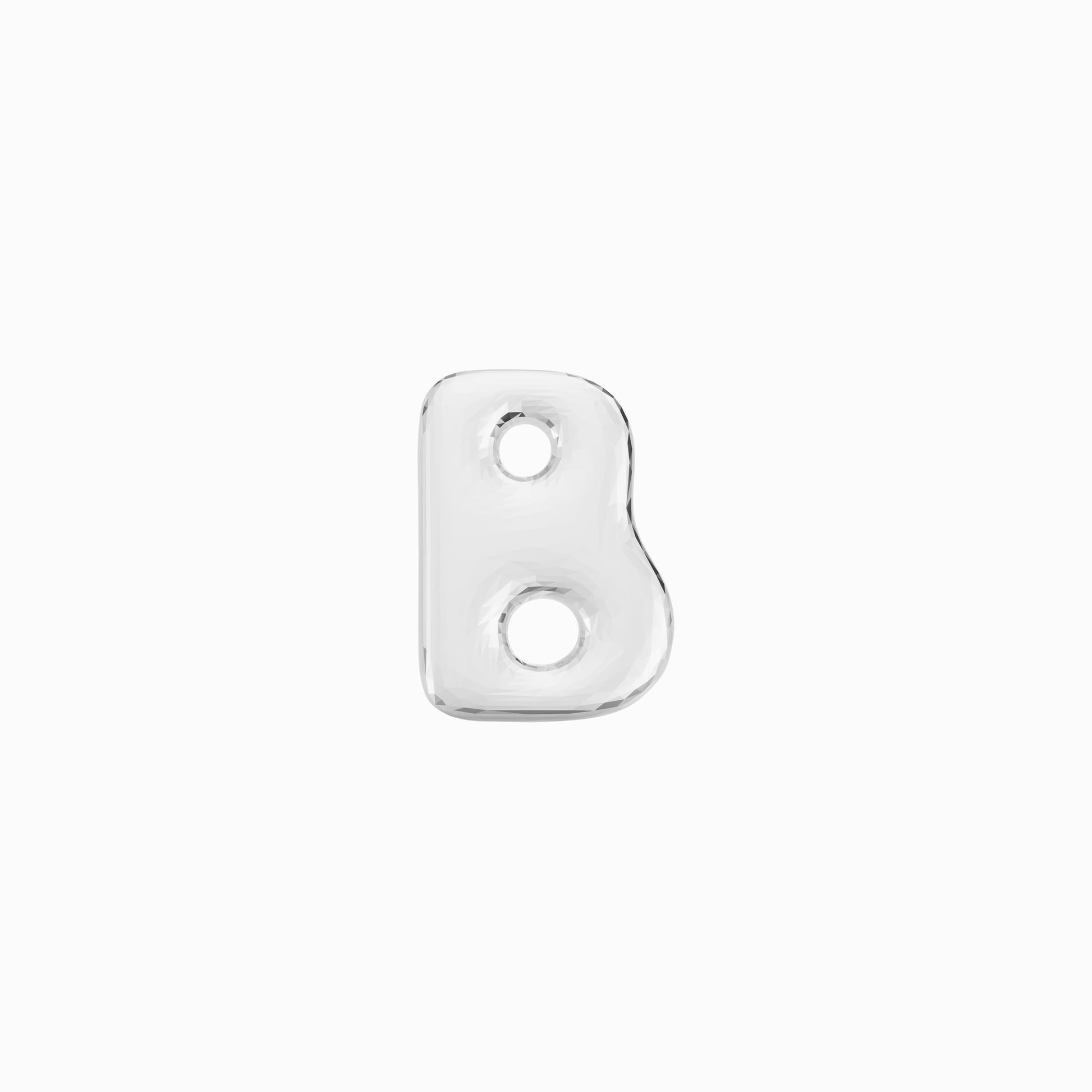 Soft Puffy Bubble Initial Letter Necklace Sterling Silver | BY L’AIMÉ NEW YORK Fine Jewelry NYC