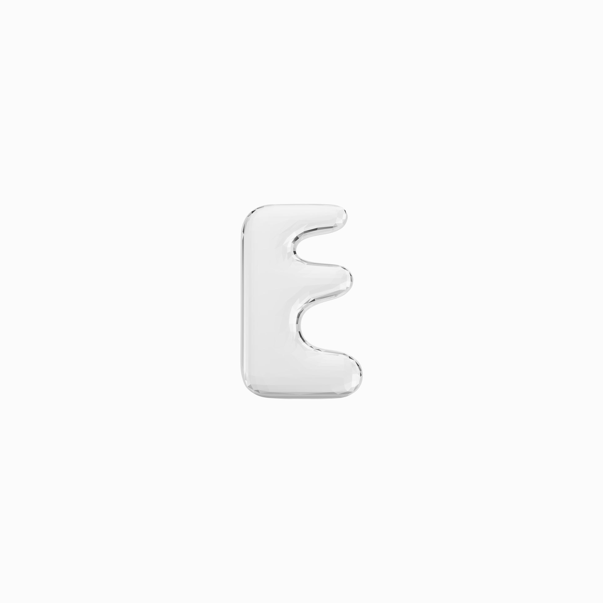 Soft Puffy Bubble Initial Letter Necklace Sterling Silver | BY L’AIMÉ NEW YORK Fine Jewelry NYC