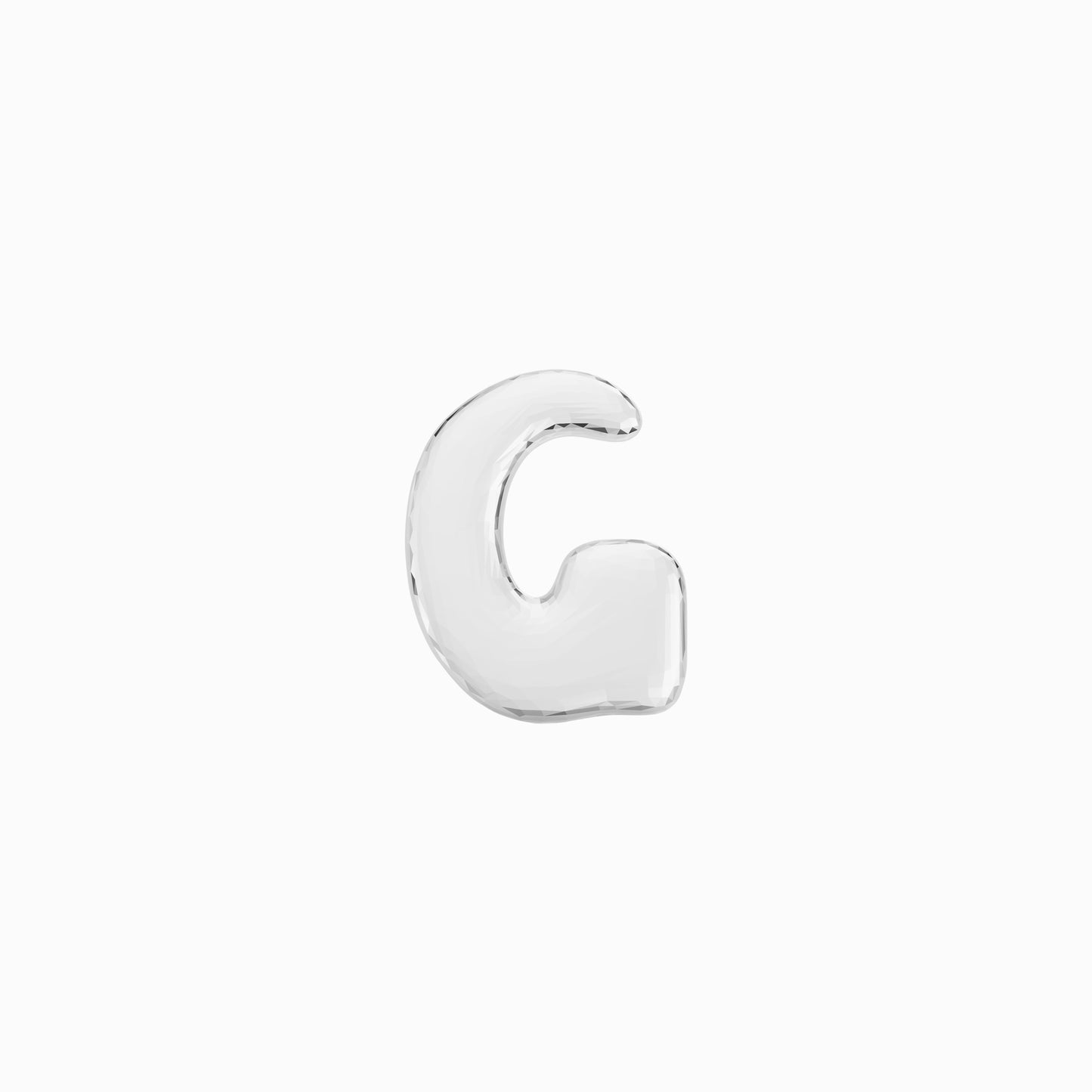 Soft Puffy Bubble Initial Letter Necklace Sterling Silver | BY L’AIMÉ NEW YORK Fine Jewelry NYC
