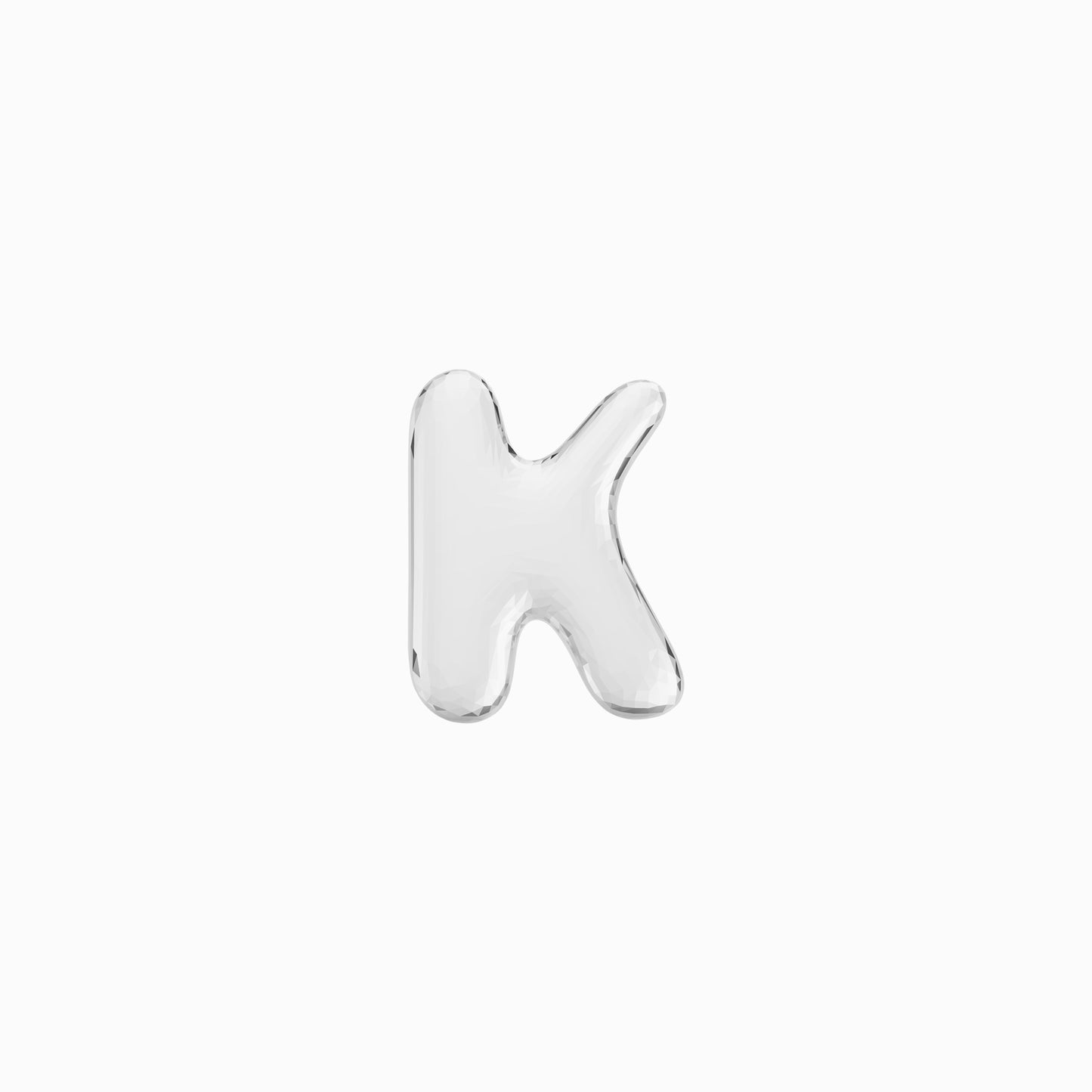 Soft Puffy Bubble Initial Letter Necklace Sterling Silver | BY L’AIMÉ NEW YORK Fine Jewelry NYC