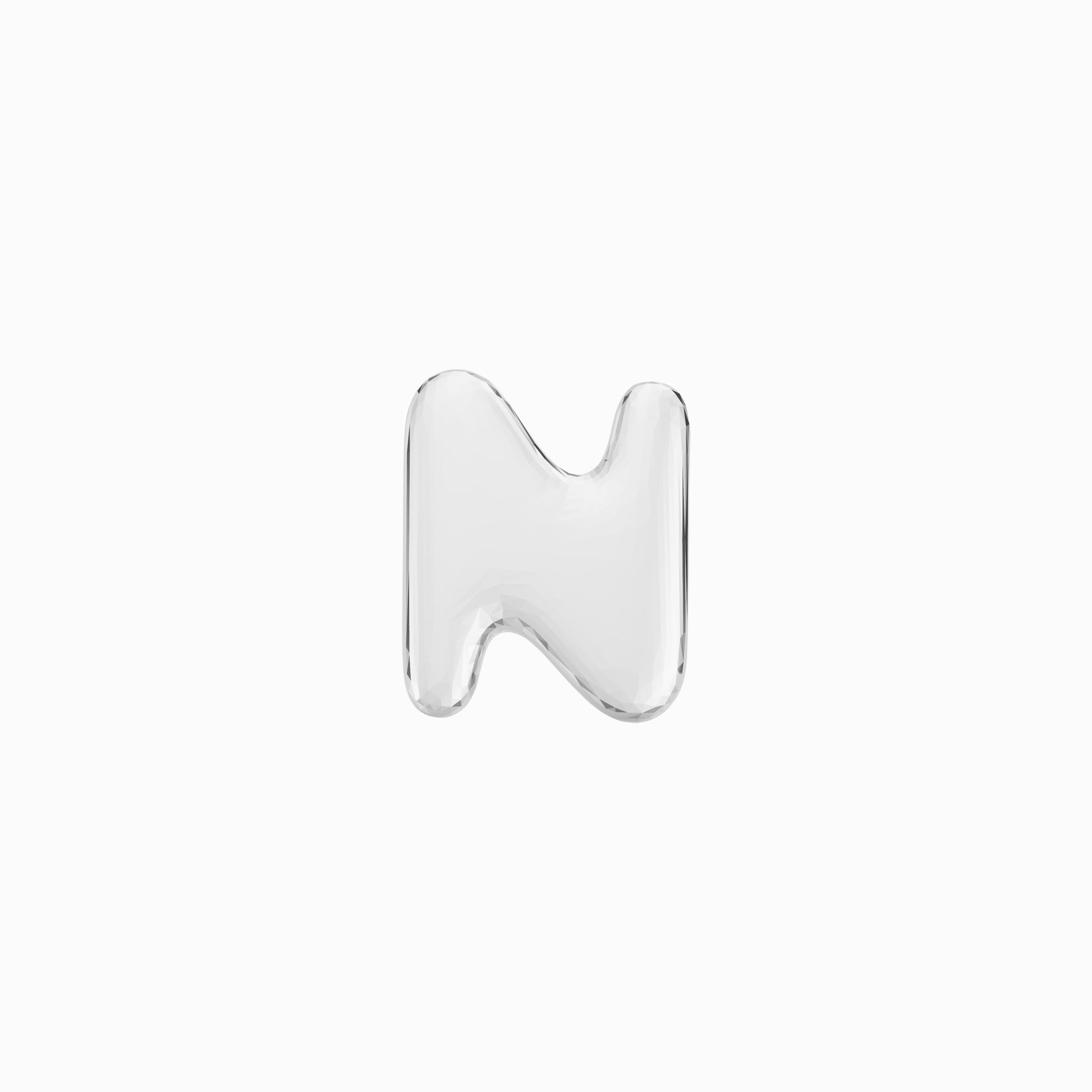 Soft Puffy Bubble Initial Letter Necklace Sterling Silver | BY L’AIMÉ NEW YORK Fine Jewelry NYC