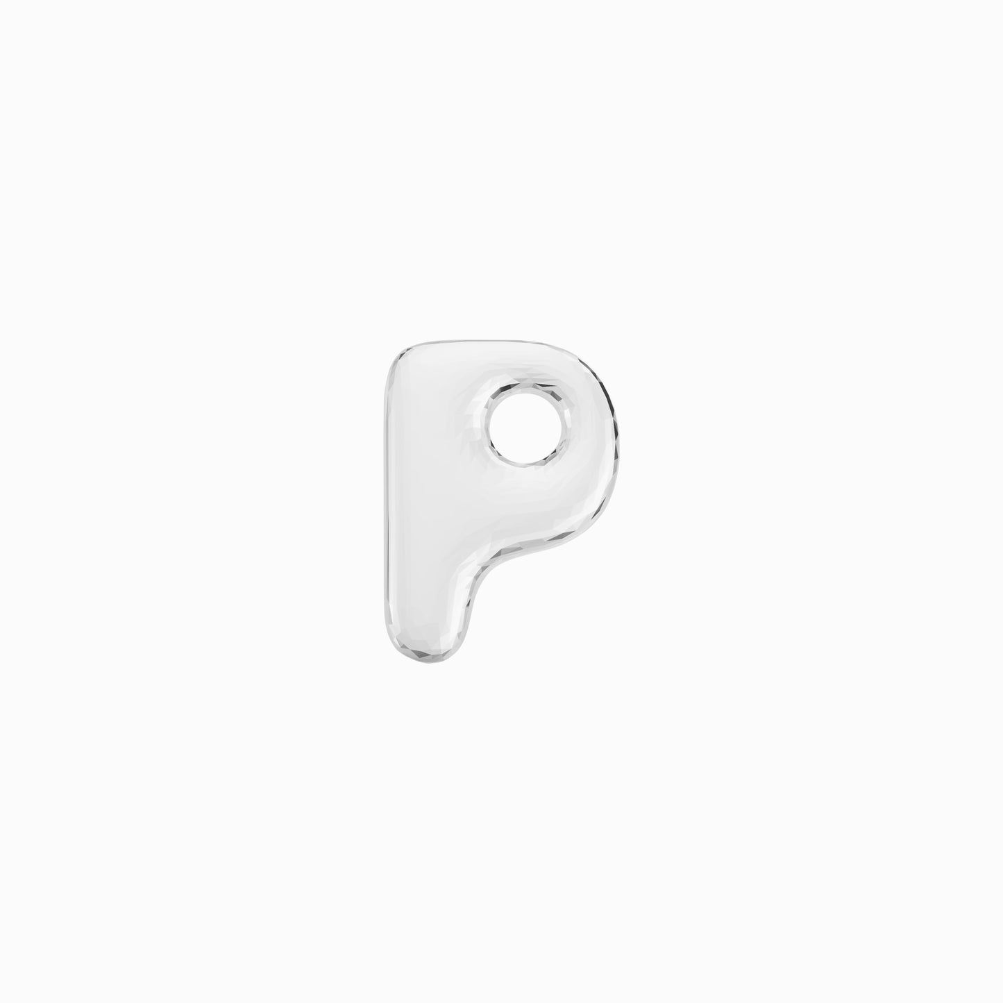 Soft Puffy Bubble Initial Letter Necklace Sterling Silver | BY L’AIMÉ NEW YORK Fine Jewelry NYC