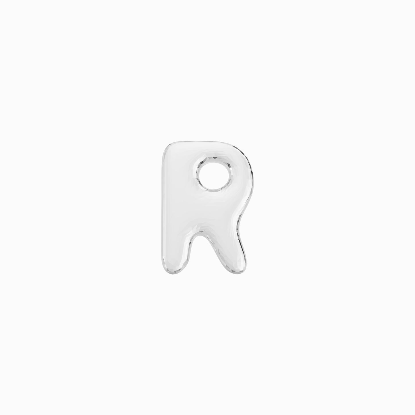 Soft Puffy Bubble Initial Letter Necklace Sterling Silver | BY L’AIMÉ NEW YORK Fine Jewelry NYC