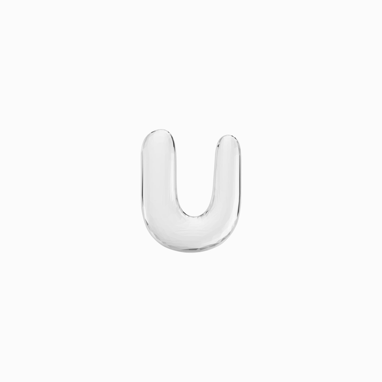 Soft Puffy Bubble Initial Letter Necklace Sterling Silver | BY L’AIMÉ NEW YORK Fine Jewelry NYC