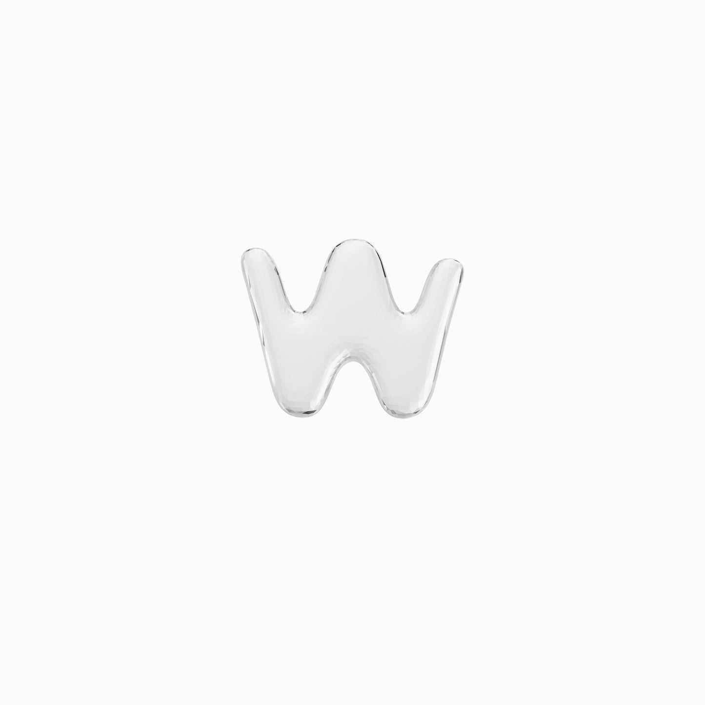 Soft Puffy Bubble Initial Letter Necklace Sterling Silver | BY L’AIMÉ NEW YORK Fine Jewelry NYC