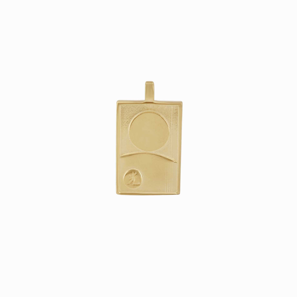 Korean Go-Stop Card Game Ogwang August Moon Pendant 14K Solid Gold 오광 공산
