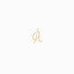 A Script Initial Letter Charm Pendant 14K Gold