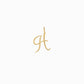 S Script Initial Letter Pendant 14K Solid Gold