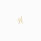 H Script Initial Letter Charm Pendant 14K Gold
