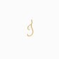 S Script Initial Letter Pendant 14K Solid Gold