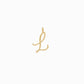 S Script Initial Letter Pendant 14K Solid Gold