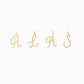 S Script Initial Letter Pendant 14K Solid Gold