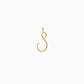 S Script Initial Letter Pendant 14K Solid Gold
