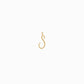 S Script Initial Letter Charm Pendant 14K Gold