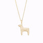 Deer Lucky Charm Necklace 14K Solid Gold | Korean Ten Symbols of Longevity 십장생 사슴