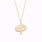 Mystic Herb Charm Necklace 14K Solid Gold | Korean Ten Symbols of Longevity 십장생 불로초