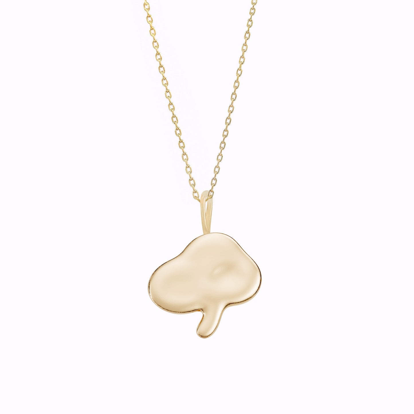 Mystic Herb Charm Necklace 14K Solid Gold | Korean Ten Symbols of Longevity 십장생 불로초
