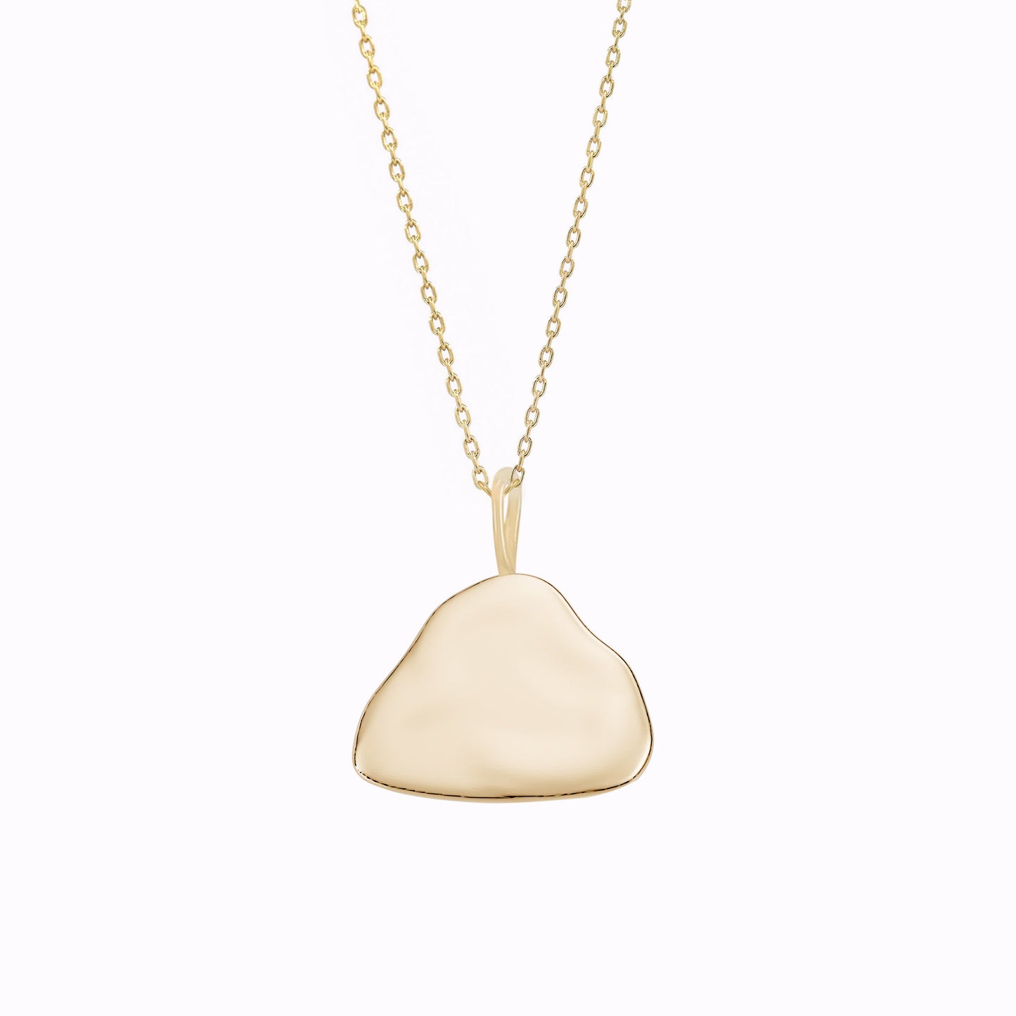 Rock Lucky Charm Necklace 14K Solid Gold | Korean Ten Symbols of Longevity 십장생 바위