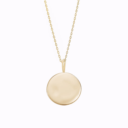 Sun Charm Necklace 14K Solid Gold | Korean Ten Symbols of Longevity 십장생 해