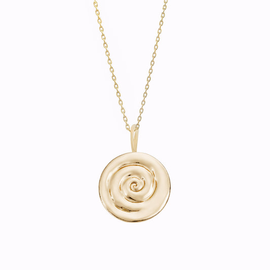 Mul Water Charm Necklace 14K Solid Gold | The Eternal Ten 물