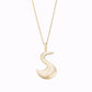 Crane Lucky Charm Necklace 14K Solid Gold | Korean Ten Symbols of Longevity 십장생 학