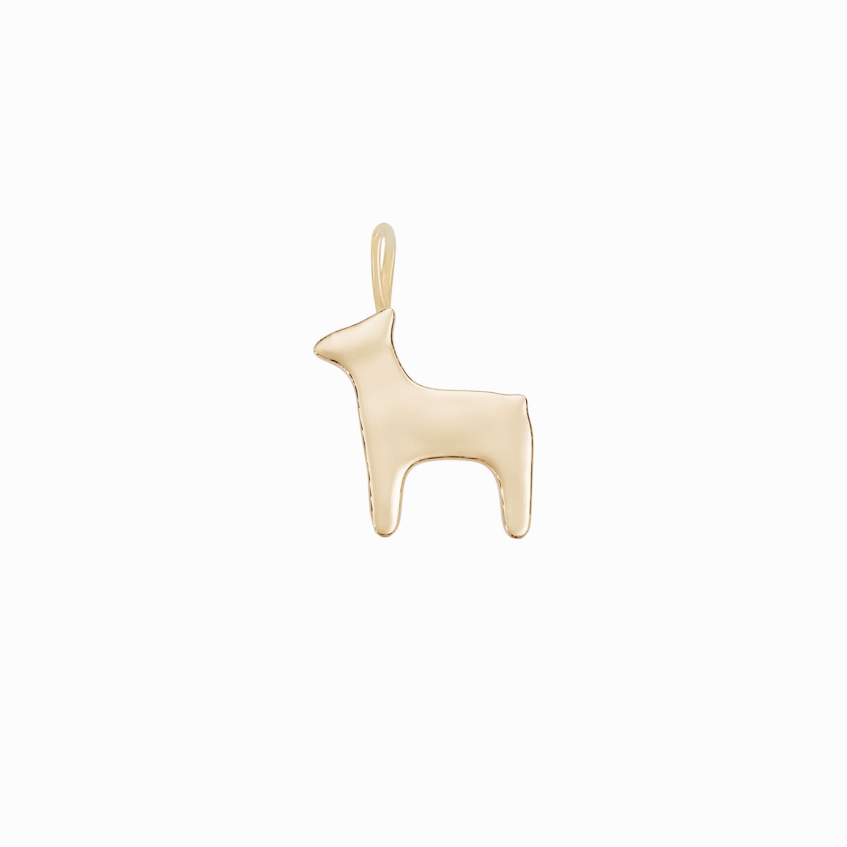Saseum Deer Charm Necklace 14K Solid Gold | The Eternal Ten 사슴 | Ten Symbols of Longevity 십장생 | BY L’AIMÉ NEW YORK 