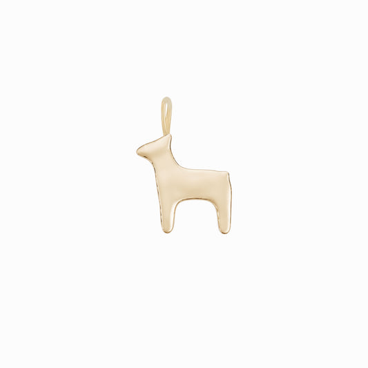 Saseum Deer Charm Necklace 14K Solid Gold | The Eternal Ten 사슴 | Ten Symbols of Longevity 십장생 | BY L’AIMÉ NEW YORK 