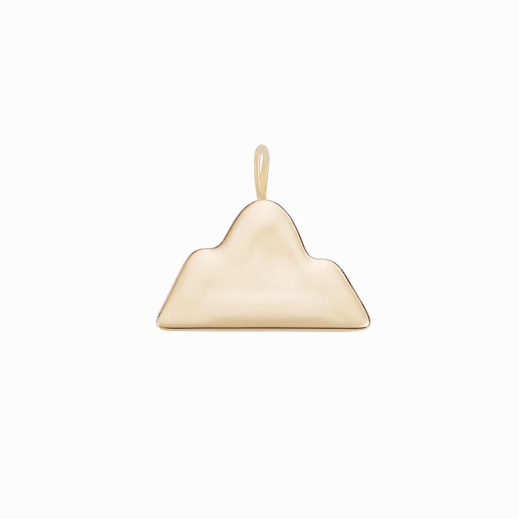 Mountain Charm Necklace 14K Solid Gold | Ten Symbols of Longevity 십장생 산  | BY L’AIMÉ NEW YORK 