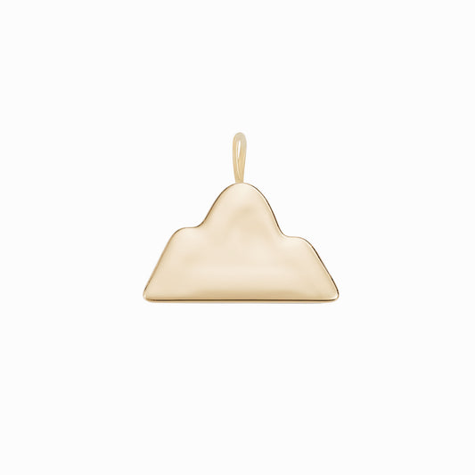 Mountain Charm Necklace 14K Solid Gold | Ten Symbols of Longevity 십장생 산  | BY L’AIMÉ NEW YORK 