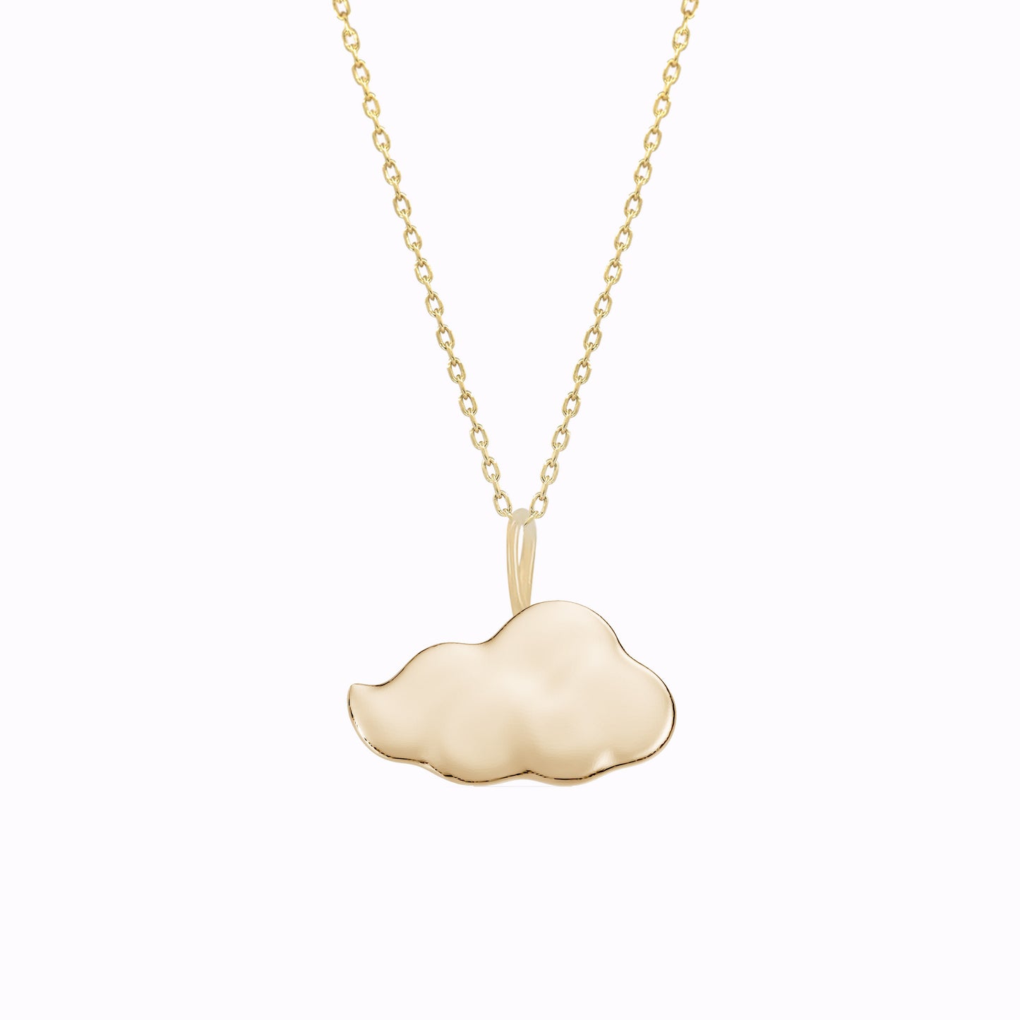 Gureum Cloud Charm Necklace 14K Solid Gold | The Eternal Ten 구름