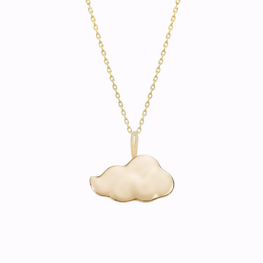 Gureum Cloud Charm Necklace 14K Solid Gold | The Eternal Ten 구름