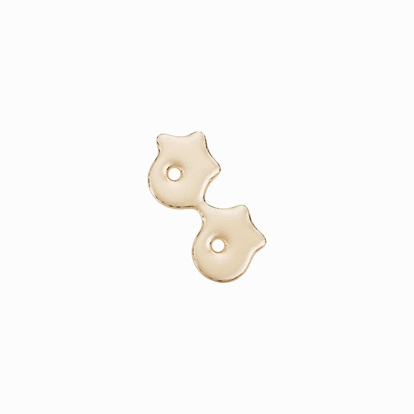 BY L’AIMÉ NEW YORK Puffy Korean Hangul Initial Pendant 14K Solid Gold ㅎㅎ 한글목걸이