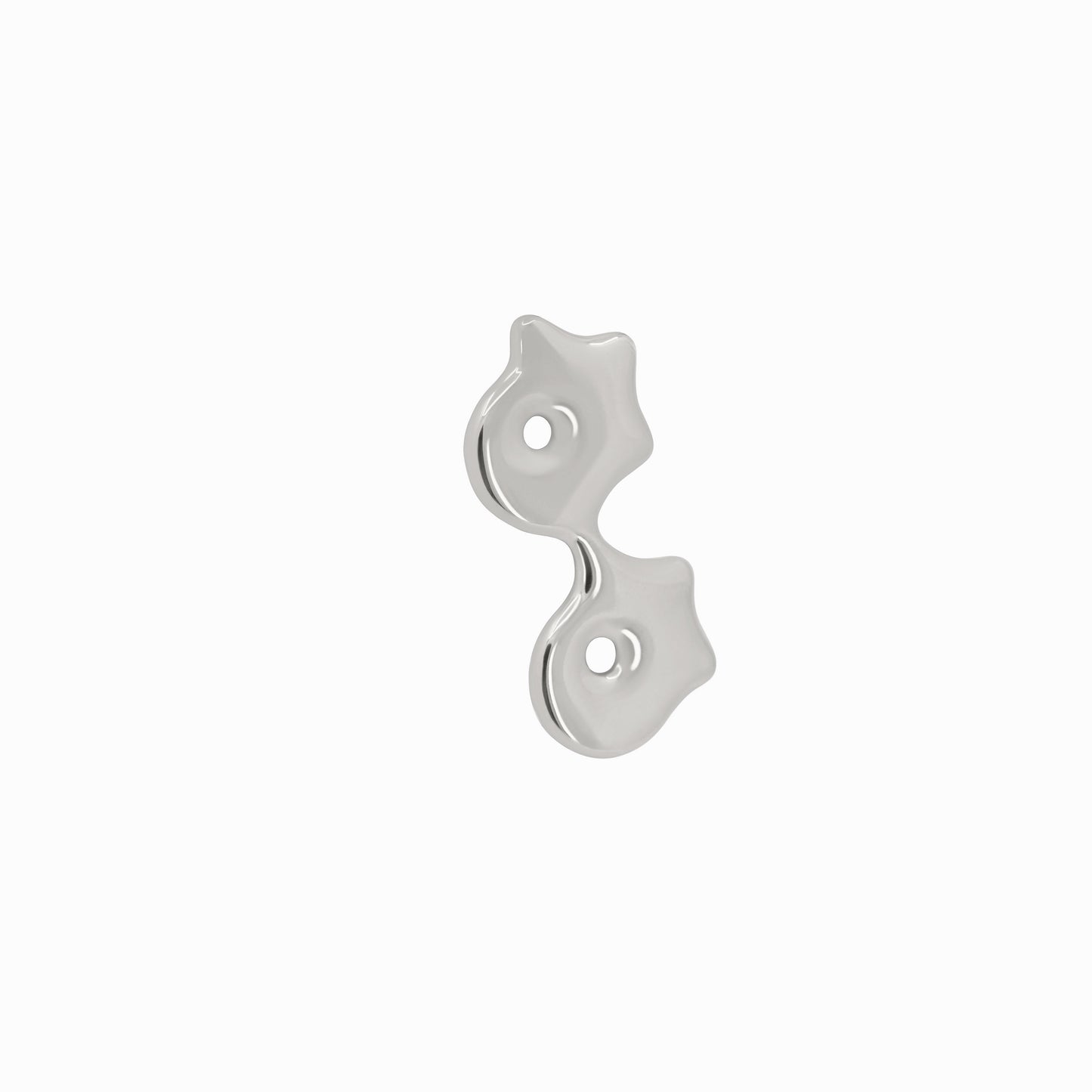Puffy Hangul Initial Korean Letter Pendant Silver ㅎㅎ 한글 목걸이 | BY L’AIMÉ NEW YORK 
