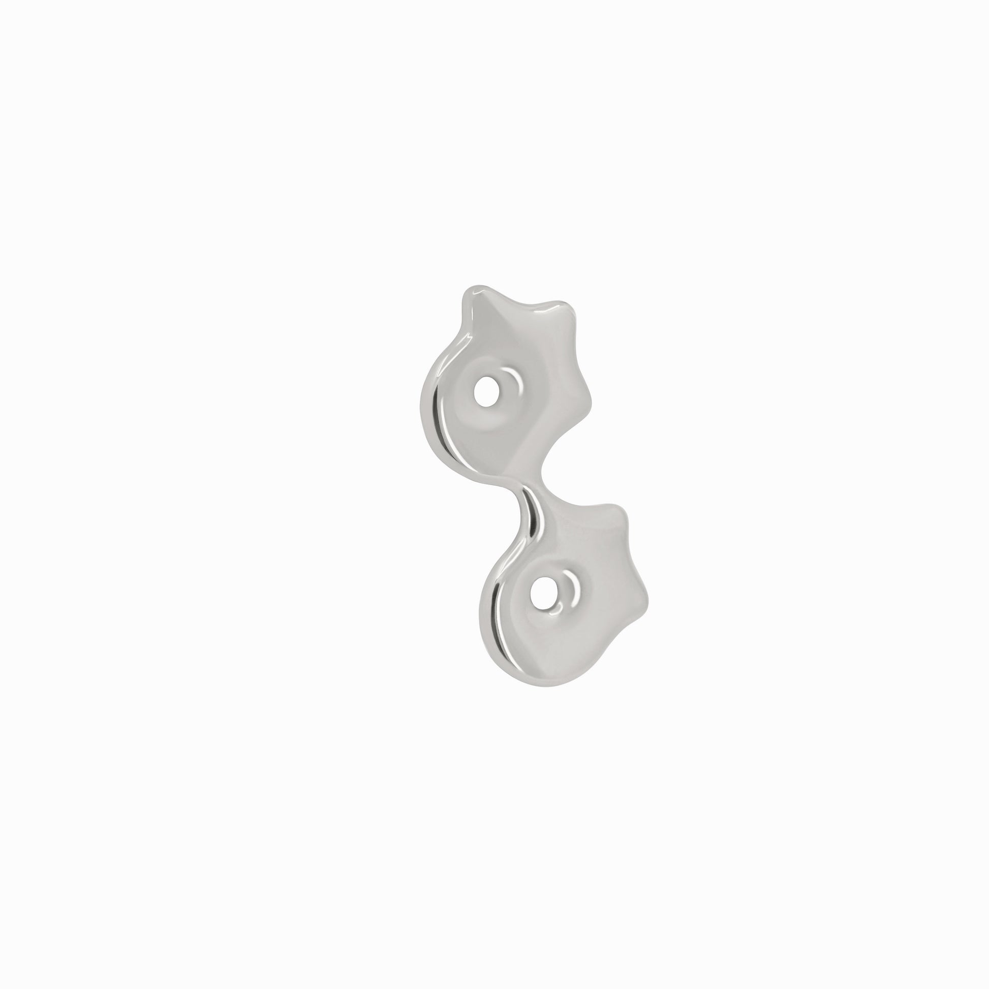 Puffy Hangul Initial Korean Letter Pendant Silver ㅎㅎ 한글 목걸이 | BY L’AIMÉ NEW YORK 