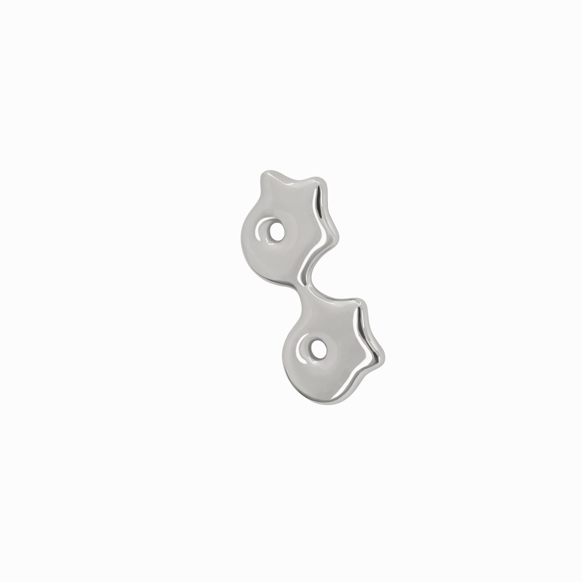 Puffy Hangul Initial Korean Letter Pendant Silver ㅎㅎ 한글 목걸이 | BY L’AIMÉ NEW YORK 