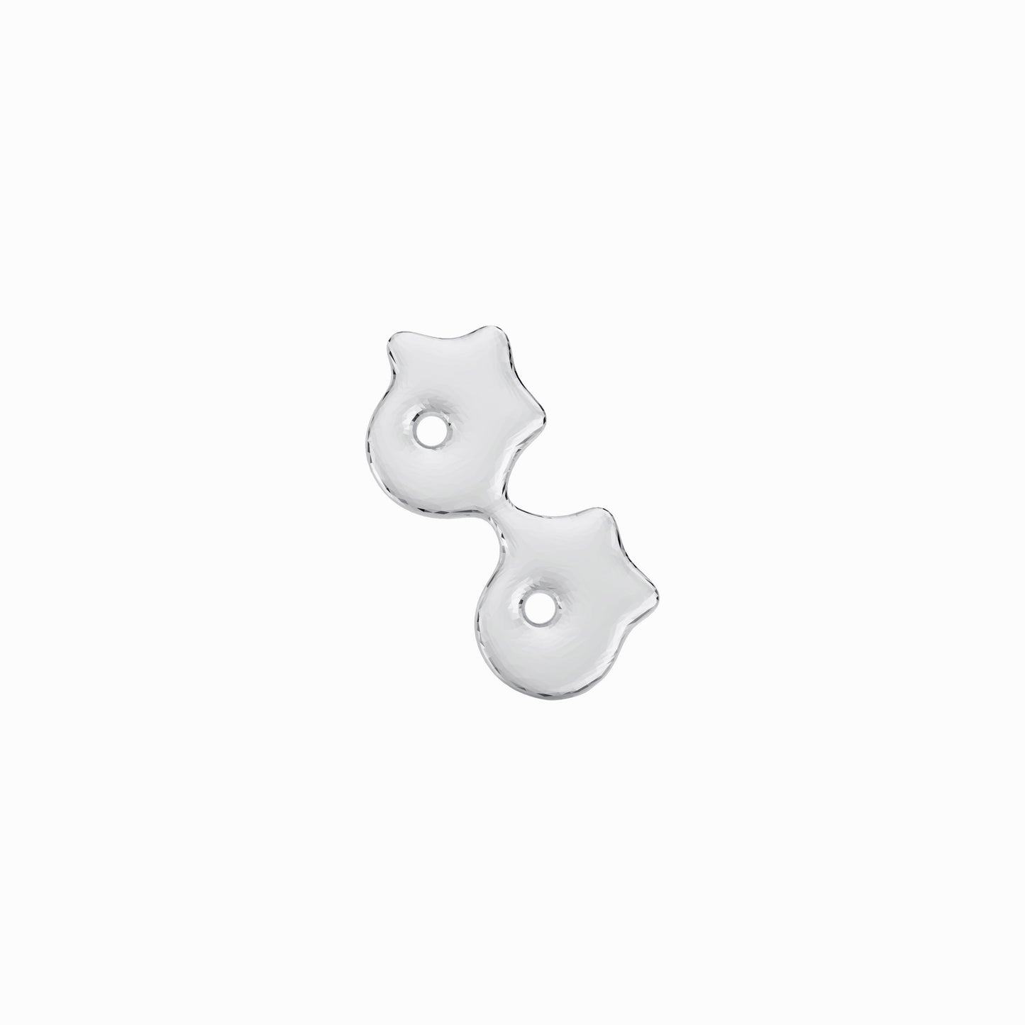 Puffy Hangul Initial Necklace Sterling Silver ㅎㅎ