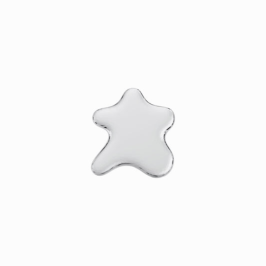 BY L’AIMÉ NEW YORK Puffy Korean Hangul Initial Pendant Sterling Silver ㅊ