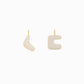 Puffy Korean Hangul Initial Letter Charm Pavé Lab Diamond 14K Solid Gold