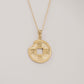 Sangpyeong Tongbo Korean Coin Pendant Necklace 14K Solid Gold