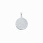 Hanok Giwa Roof Tile Korea Pendant Flower Pattern 14K Solid Gold