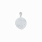 Hanok Giwa Roof Tile Korea Pendant Flower Pattern 14K Solid Gold