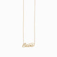 Custom Name Necklace Script Word BEATRIZA 14K Solid Gold – Personalized