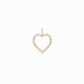 Open Heart Pavé Lab Diamond Pendant 14K Solid Gold
